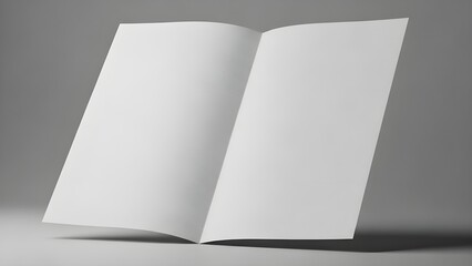 Blank paper mockup with subtle grain, balanced lighting, gentle shadows, and a clean contemporary aesthetic for presentations.