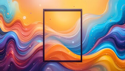 Fluid gradient vector posters with cute minimal geometry, sparkles, liquid colors for social media wallpapers