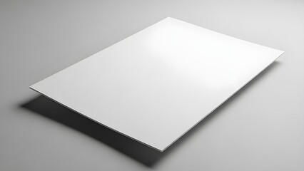 Clean blank paper mockup with crisp texture and soft natural shadows.