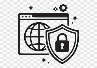 Web Security and Data Protection Icon