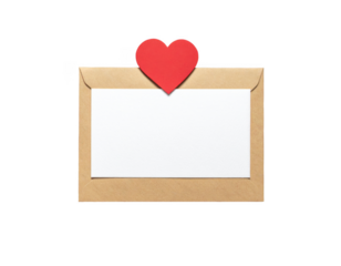 Simple love card centered