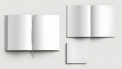 Elegant open book mockup with smooth pages, soft lighting, and premium presentation.