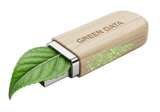 Eco-friendly usb drive with green leaf design