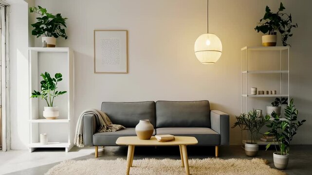 Furnishing an empty room for a modern interior design project