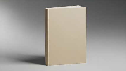 Premium upright paper book mockup showcasing natural texture and elegant minimal presentation.