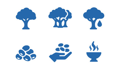Eco friendly icons for sustainable living and nature conservation