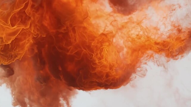 Explosive Flame Burst Showcasing Vibrant Orange and Yellow Hues with Dramatic Visual Impact