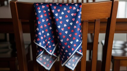 Colorful Towels Hanging on Chair.