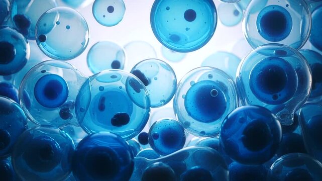 3D Animation of Microscopic View of Cancer Cells, Tumor, or Virus Multiplying Inside Body. Medical Illustration.