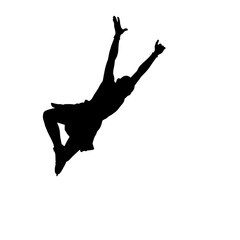 Ice Skater Leg Up Spiral Silhouette