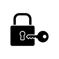 Lock Symbol &ndash; Minimal Outline Icon for Data Security and Privacy
