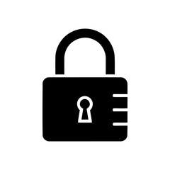 Lock Symbol &ndash; Minimal Outline Icon for Data Security and Privacy