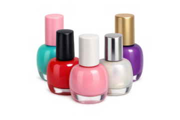 Vibrant collection of colorful nail polishes with elegant design for beauty and fashion inspiration
