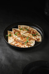 fresh hot with meat and side dish