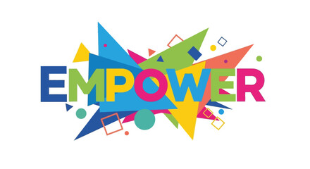 Empower motivational icon banner