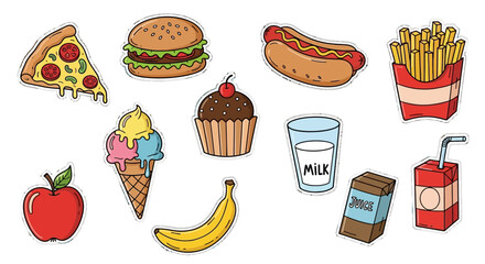 Food item icon set variation