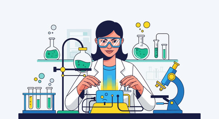 Medical laboratory icon illustration