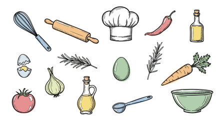 Colorful shopping item icon set