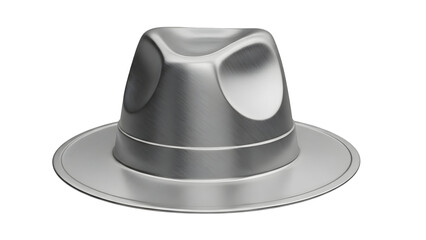 A shiny silver coffee capsule on transparent background