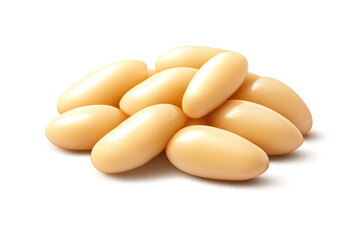 Simple pine nuts illustration for culinary design and creative composition