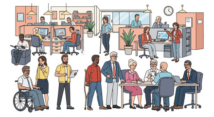 People working together illustration
