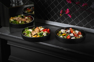 fresh salad with dressing for you