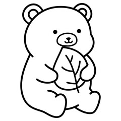 Teddy Bear with a Leaf