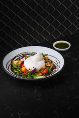 fresh salad with dressing for you