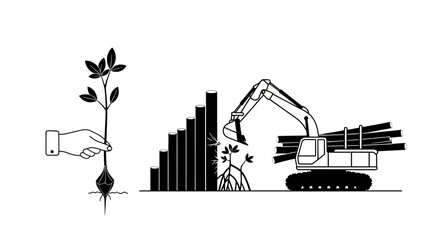 Excavator Construction Equipment Heavy Machinery Industry. © Alhakbin