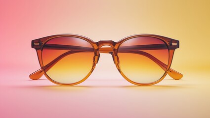 Stylish sunglasses on gradient background &mdash; AI generated