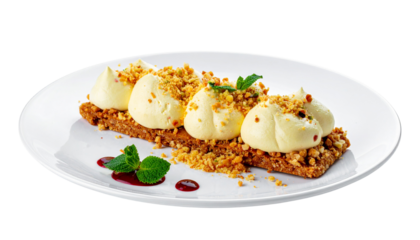 delicious luxury dessert isolated on transparent background