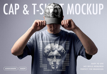 Cap & T-Shirt Mockup