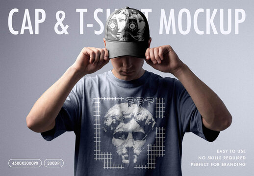 Cap & T-Shirt Mockup
