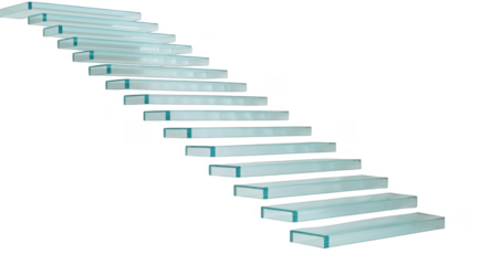 png format. Transparent glass staircase with sleek, modern design, showcasing minimalist architecture and innovative construction, enhancing contemporary interior spaces and aesthetics