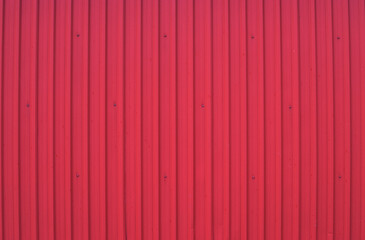 red corrugated metal facade