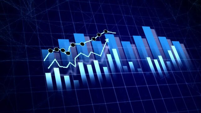 economic trends and growth. Digital Financial Trends and Market Performance Visualization concept. Market Growth and Financial Economic Performance Insights Through Data Analytics