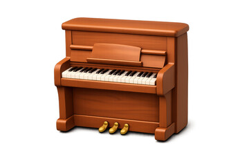 Fototapeta premium Elegant upright piano icon for musical design and composition projects