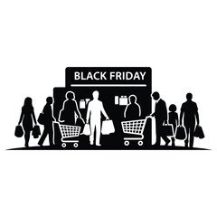 Black Friday silhouette design