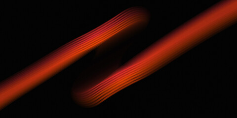 contemporary graphic design with light waves of deep crimson to vibrant orange gradients on a black background.