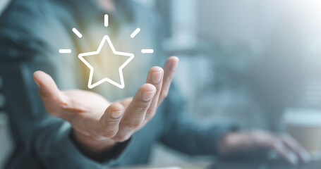 redeem, points, loyalty, rewards, voucher, coupon, cash back, A glowing star hovering above a hand symbolizes loyalty rewards, bonus points, and successful redemption.