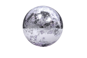 shiny abstract 3d sphere element isolated on transparent background
