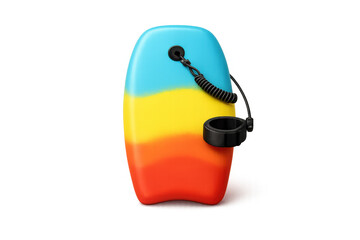 Colorful boogie board icon for summer fun and beach sports design