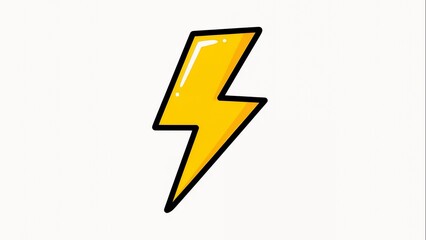 A yellow lightning bolt is illustrated on a white background.