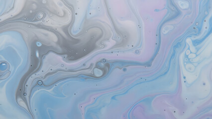 Obraz premium Abstract Blue and White Liquid Design, Fluid Swirling Background with Clean Contrast and Smooth Motion for Modern Creative Projects and Visual Branding