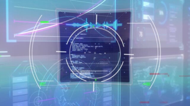 Animation of scope scanning over data processing