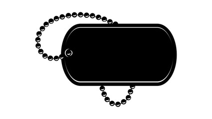 Badge military  symbol, black isolated silhouette
