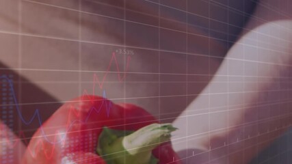 In this video, a woman is shown holding peppers that were grown on an organic farm - Powered by Adobe