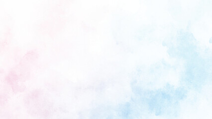 Abstract blue winter watercolor background. Sky pattern with snow. Light blue watercolour paper texture background. Vector water color design