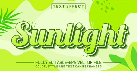 Sunlight font Text effect editable