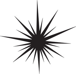Black starburst design